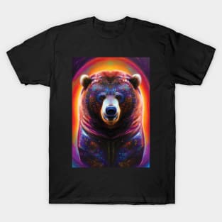 Colorful Bear Art | Cosmic Bear | Beautiful Space Artwork | Galaxy Bear | Tie Dye Bear T-Shirt